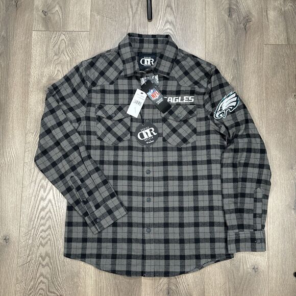NFL - PHILADELPHIA EAGLES x Darius Rucker - Men's Gray Flannel SHIRT - Small - Picture 2 of 8